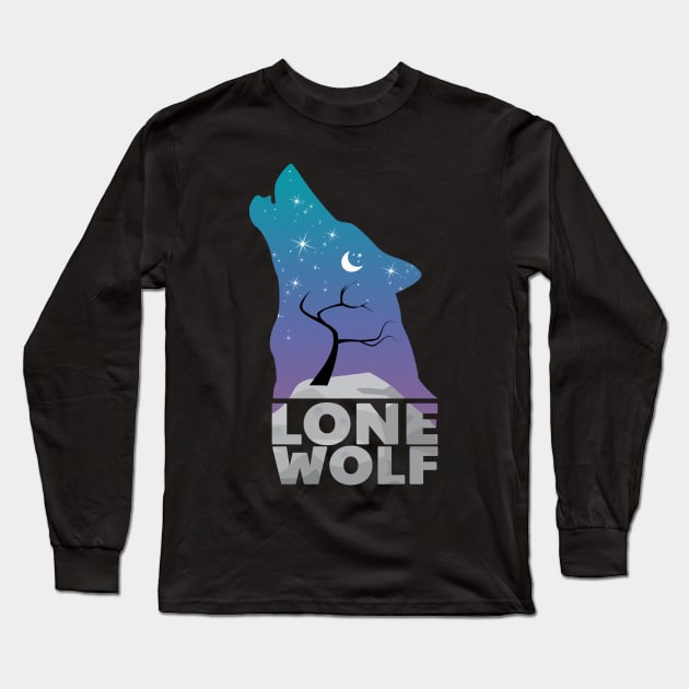 Lone wolf Long Sleeve T-Shirt by Boss creative